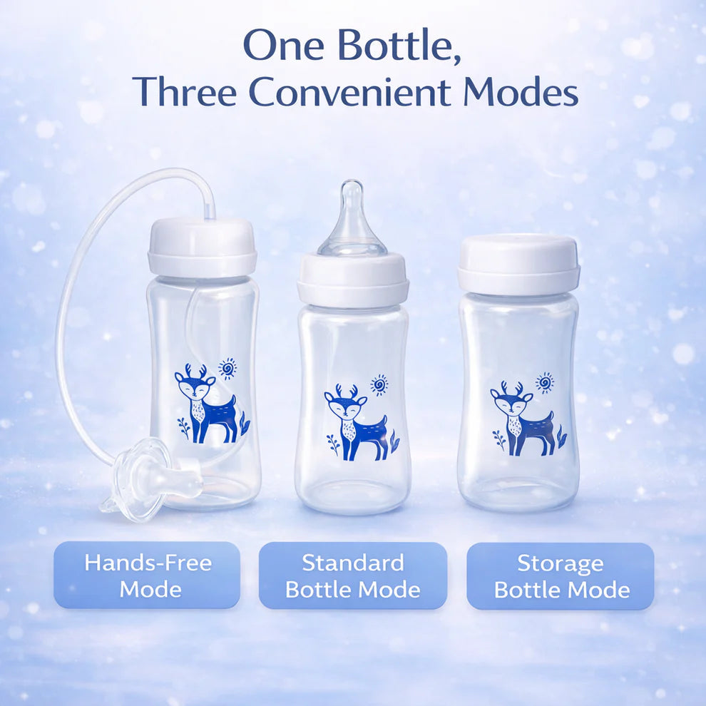 Hands-free baby bottle