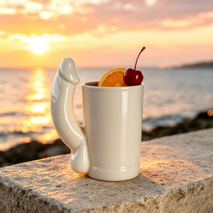 Fun 3D Handle Glass Cocktail Glass