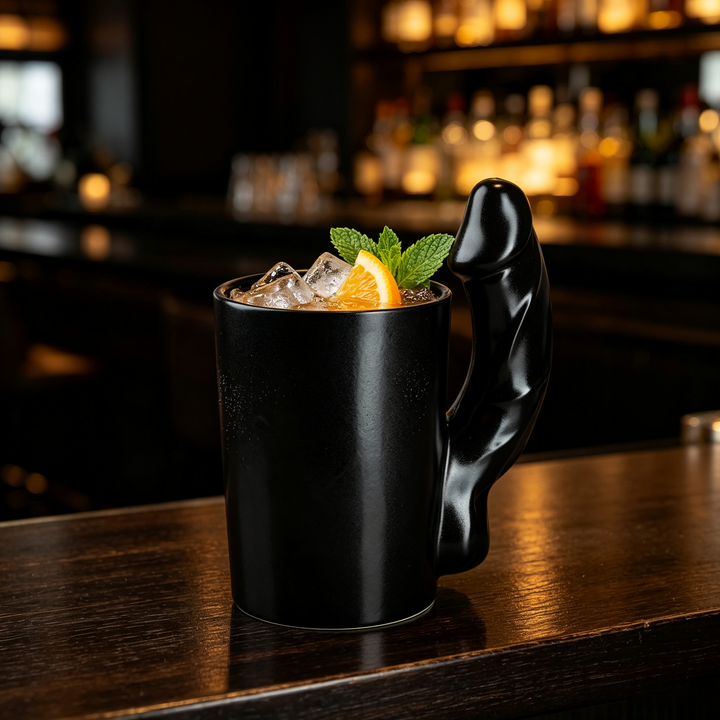 Fun 3D Handle Glass Cocktail Glass