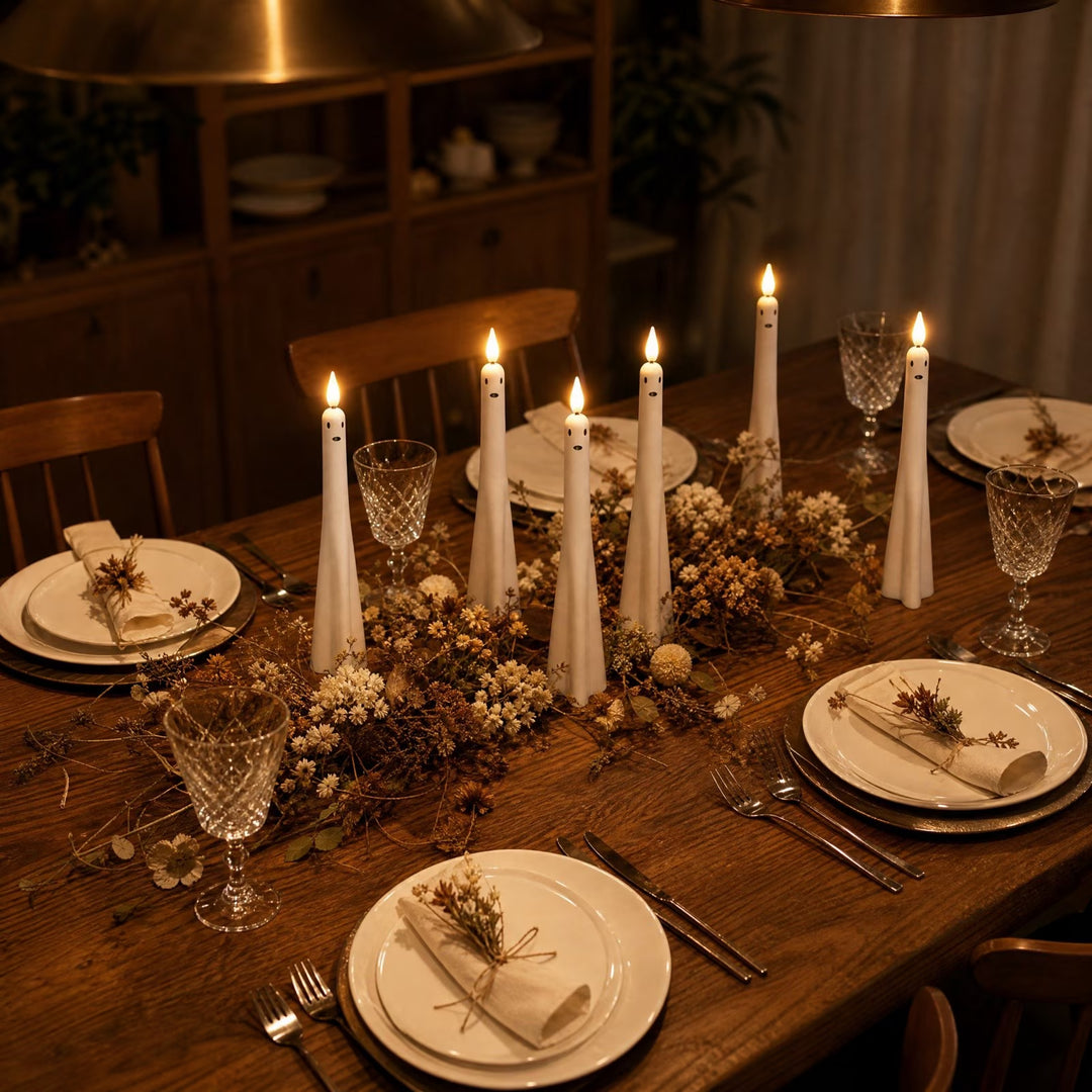 Halloween Ghost Flameless LED Taper Candles