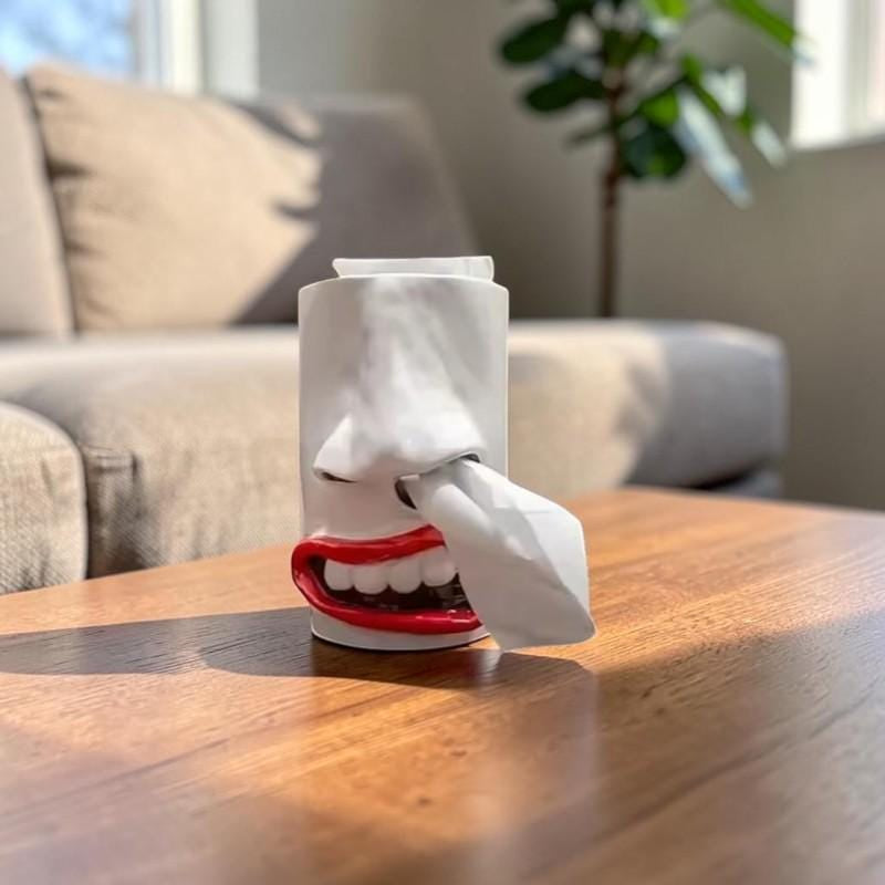 Creative Nose Picking Resin Tissue Box