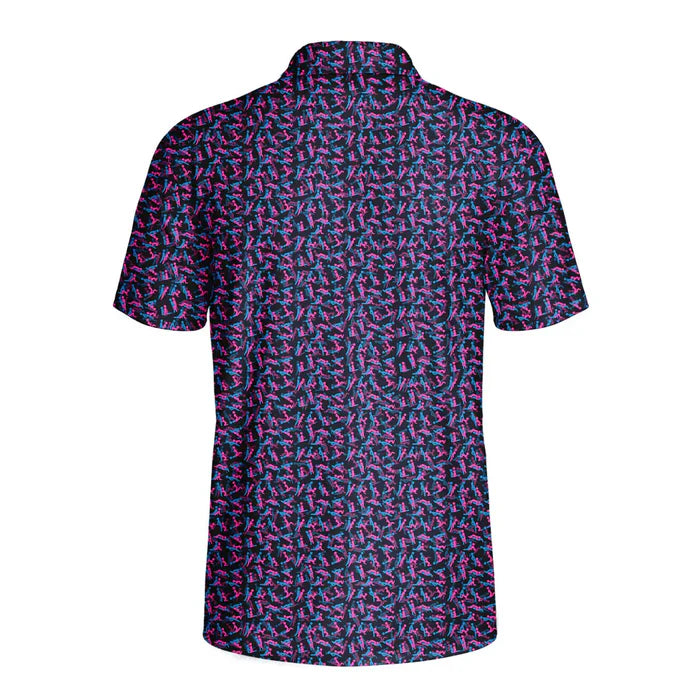 3d printed polo shirt short sleeve t-shirt for men