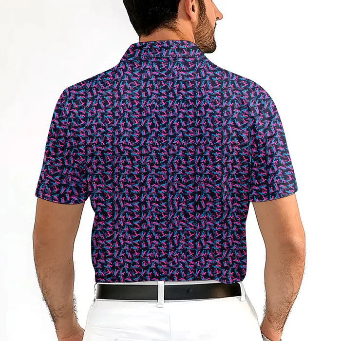 3d printed polo shirt short sleeve t-shirt for men