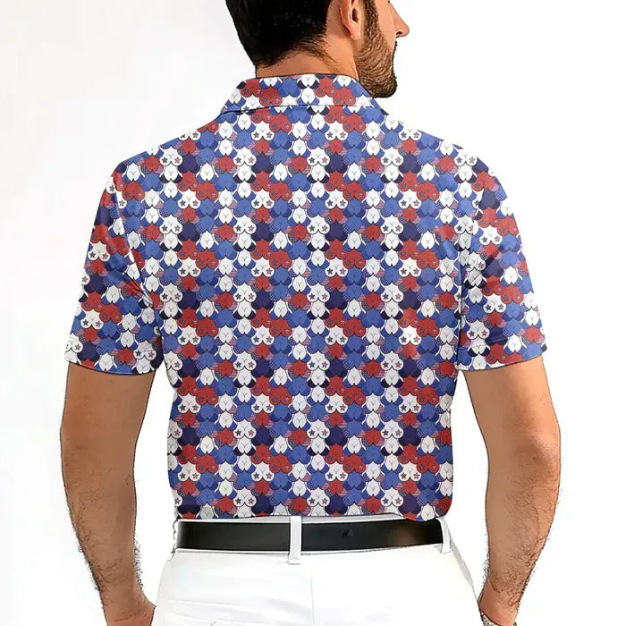 3d printed polo shirt short sleeve t-shirt for men
