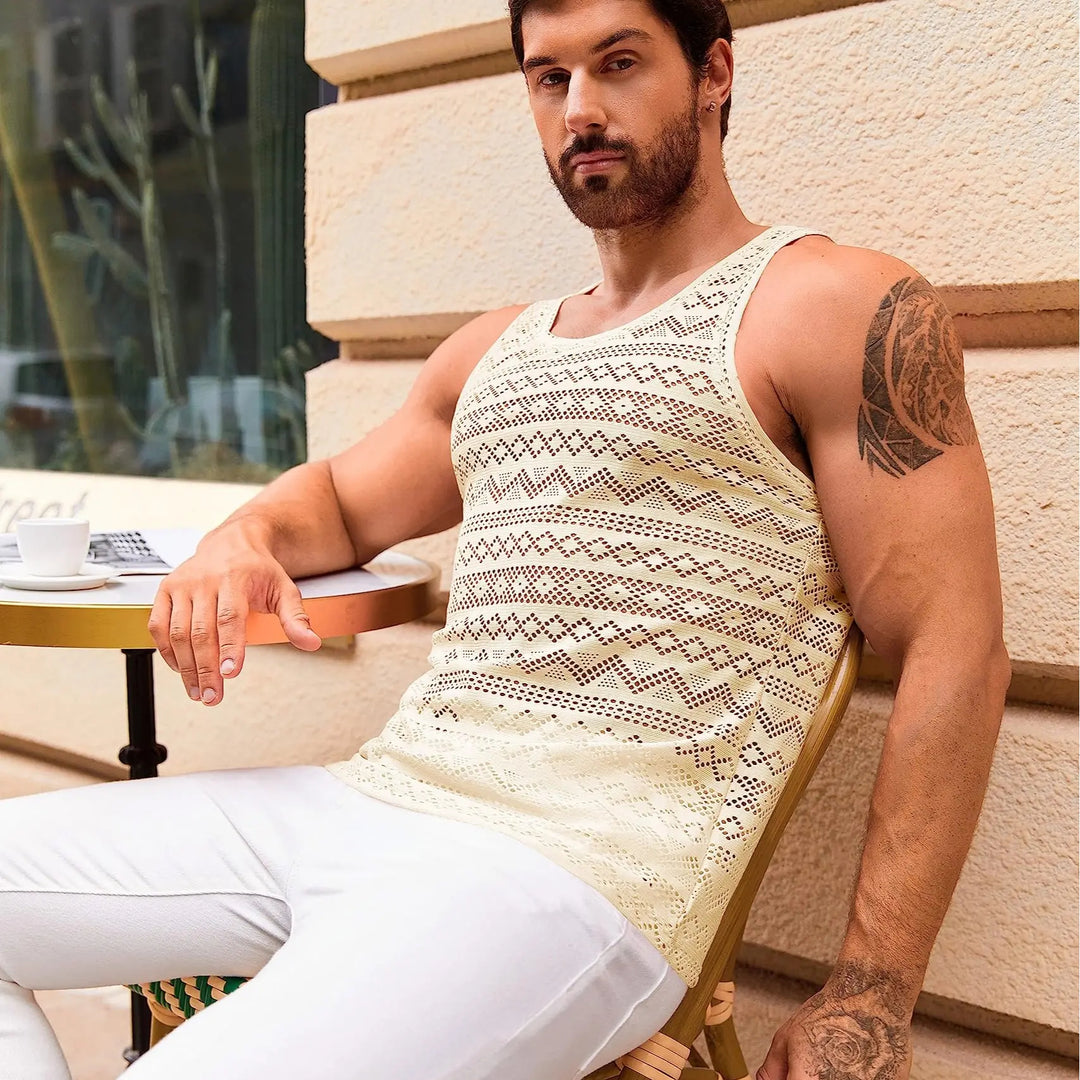 Hollow-out breathable vest