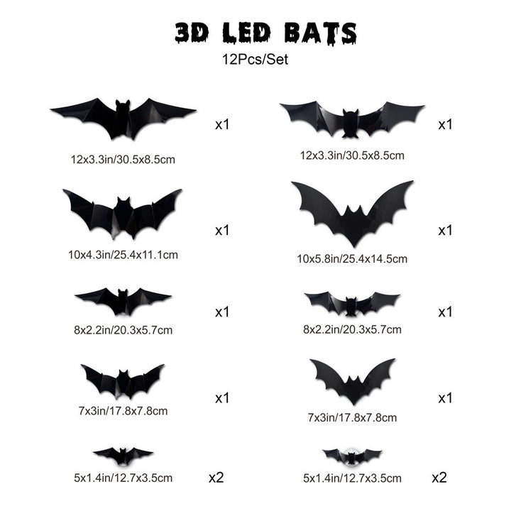 3D Bat-Shaped LED Decorative Light