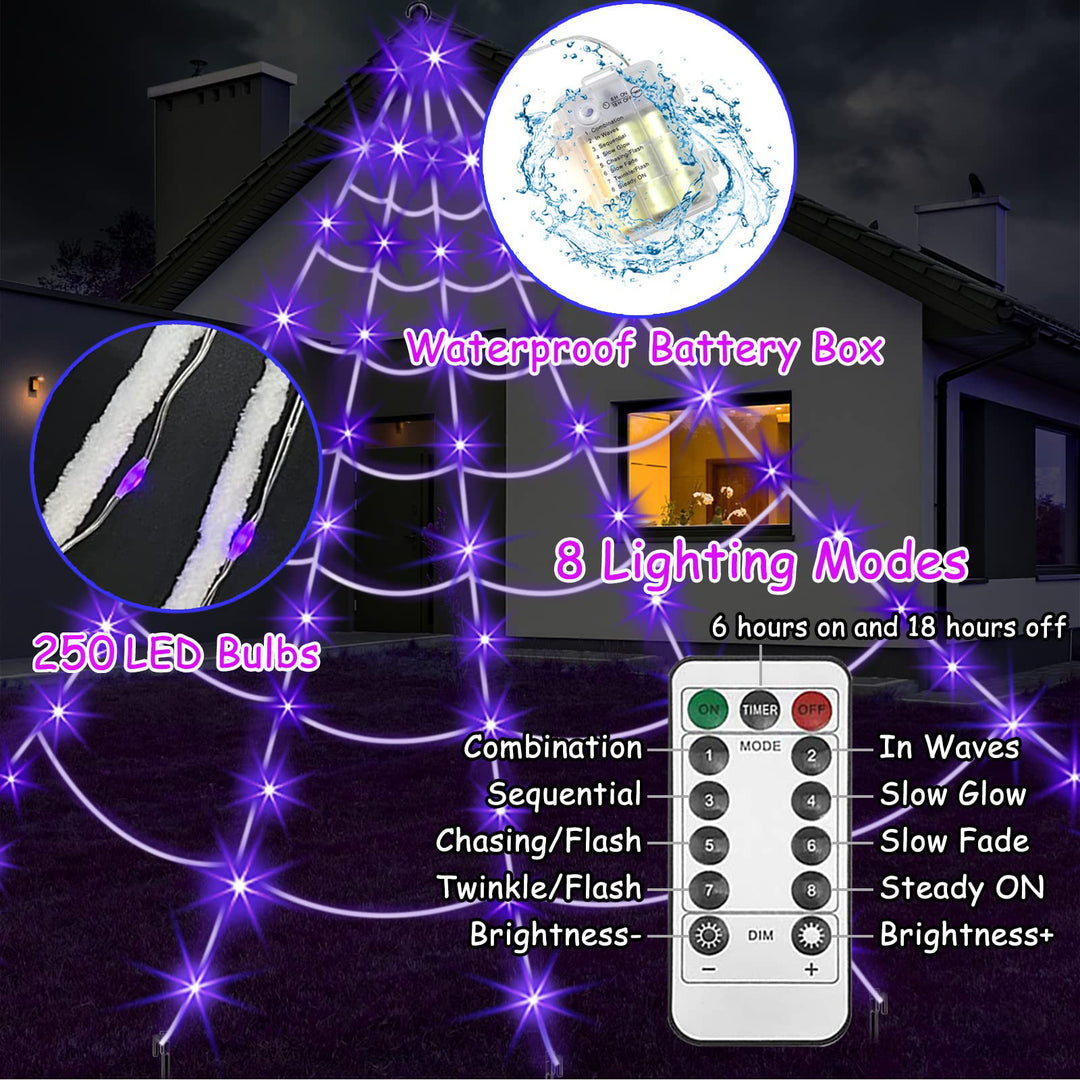 Halloween Spider Web Lights