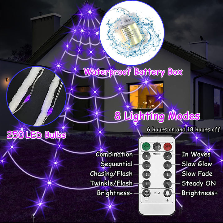 Halloween Spider Web Lights