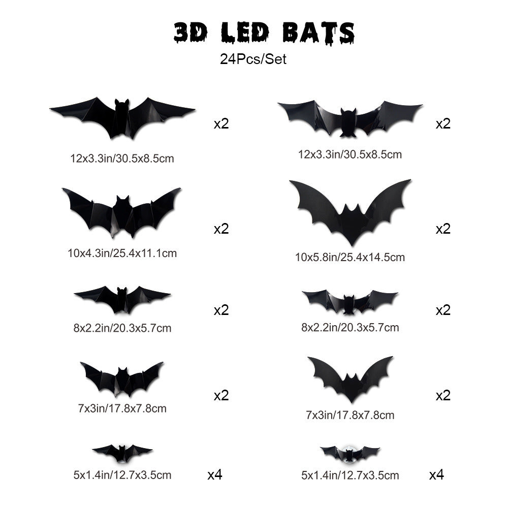 3D Bat-Shaped LED Decorative Light