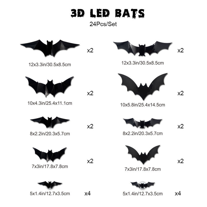 3D Bat-Shaped LED Decorative Light