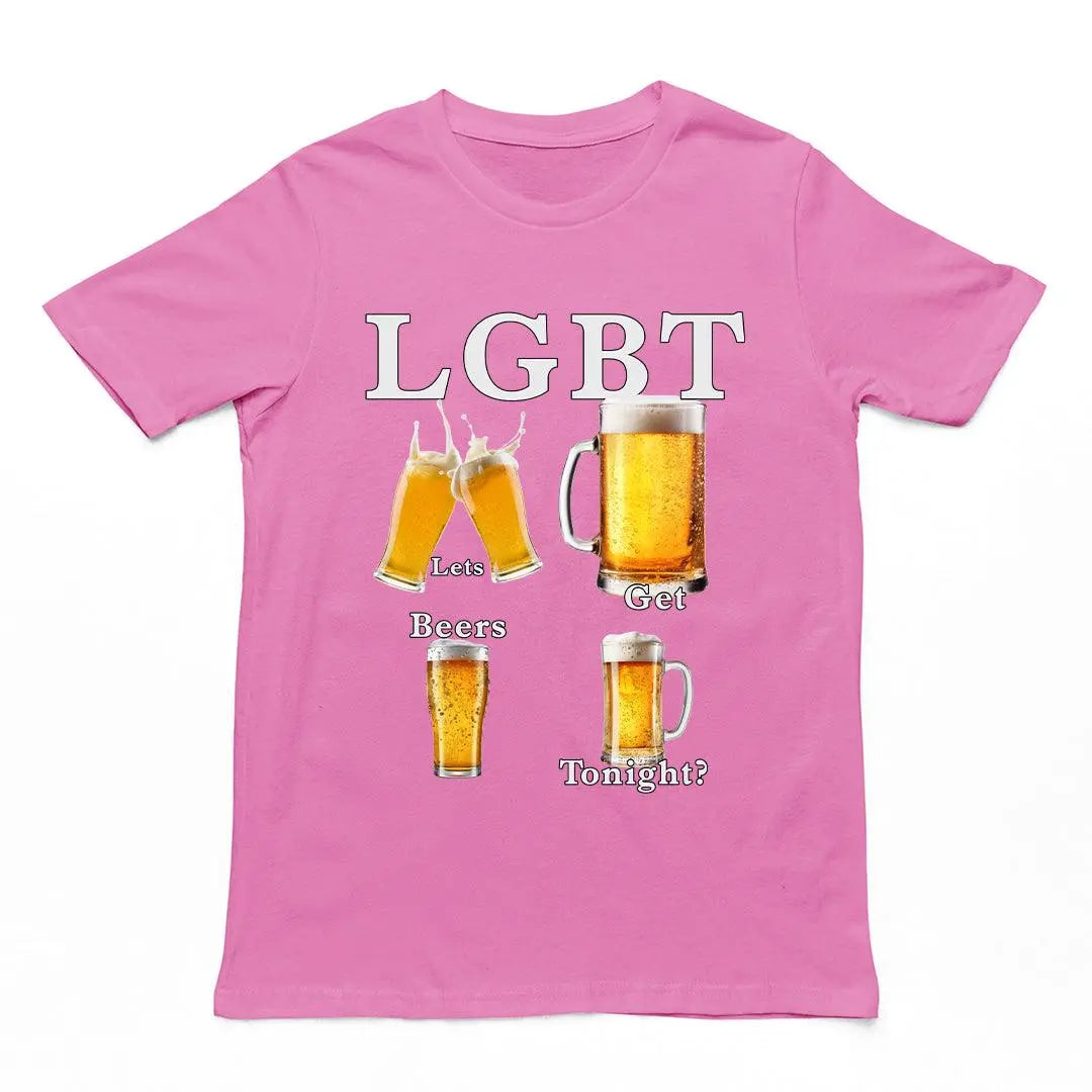 Fun beer print T-shirt