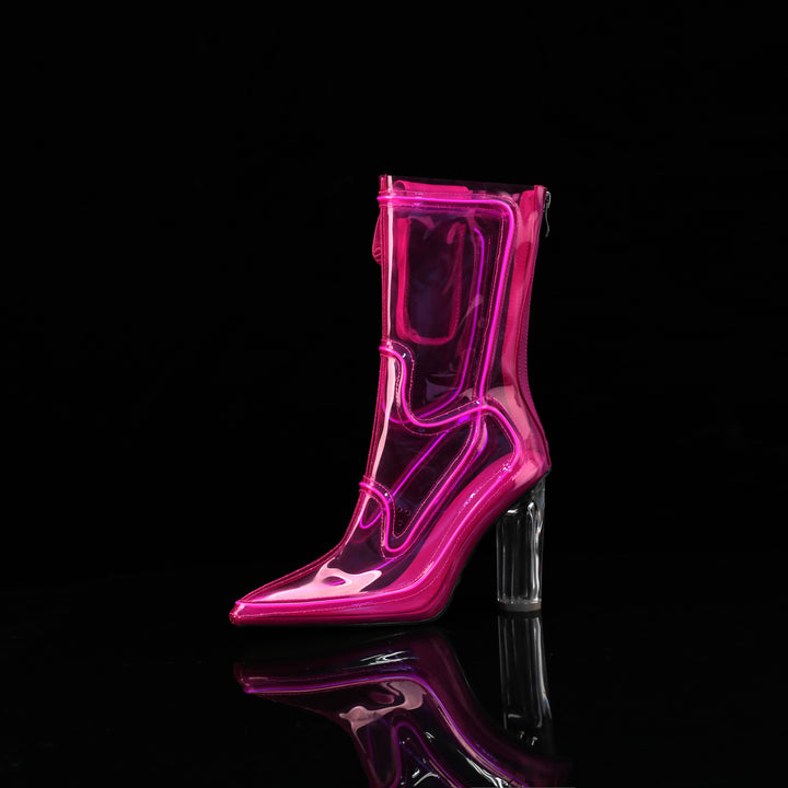 Transparent light-up high heels