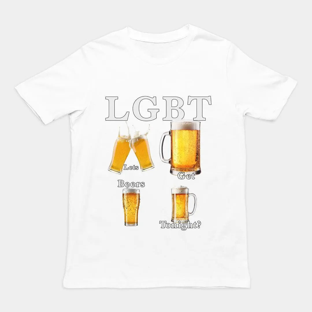 Fun beer print T-shirt