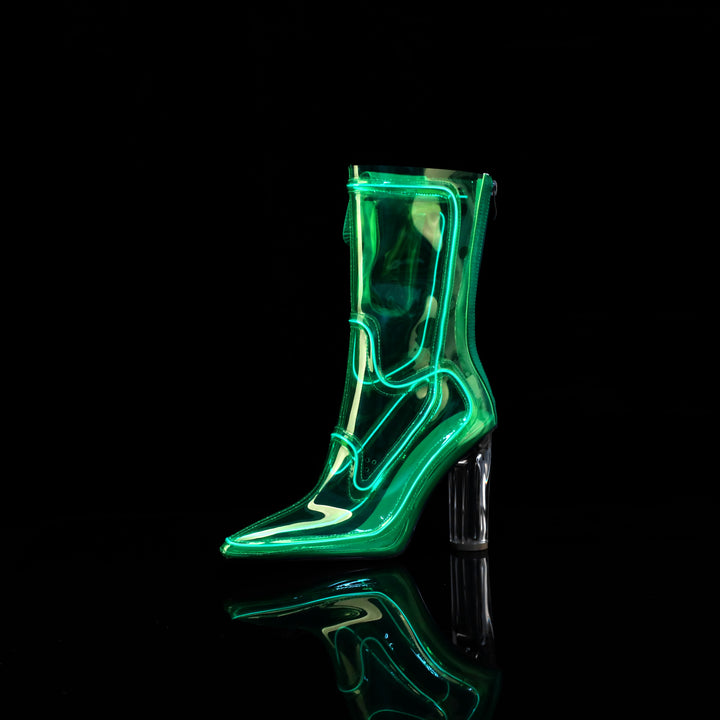 Transparent light-up high heels