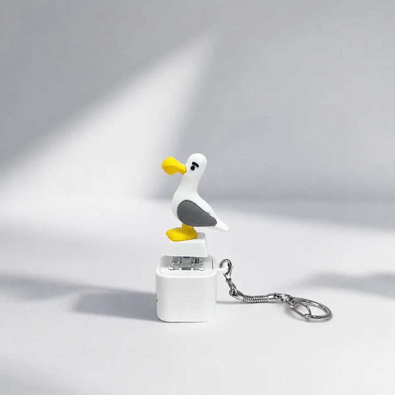 Seagull Stress-Relief Sound-Making Toy Keychain