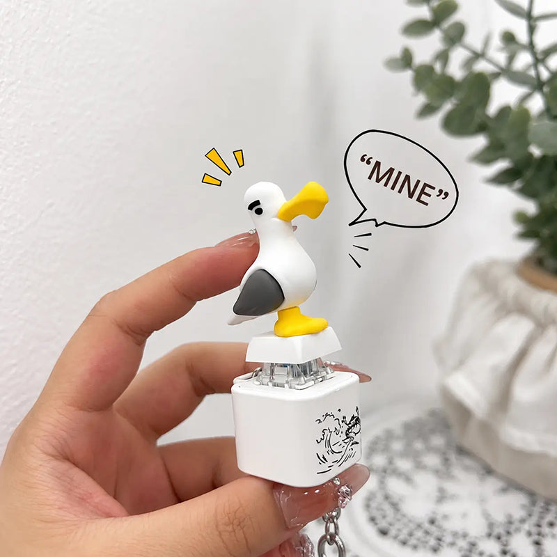 Seagull Stress-Relief Sound-Making Toy Keychain