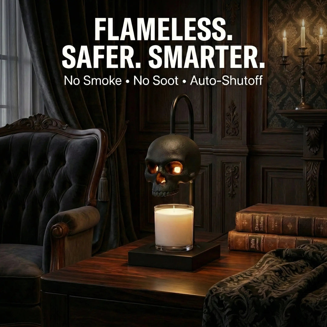 Skull Candle Warmer Lamp with Timer &amp; Dimmer