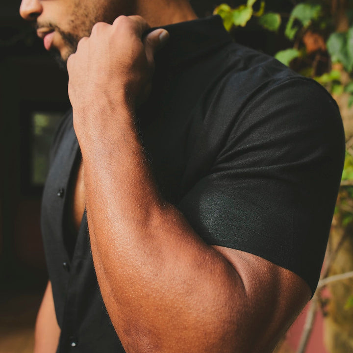 High-elasticity ice silk short-sleeved shirt