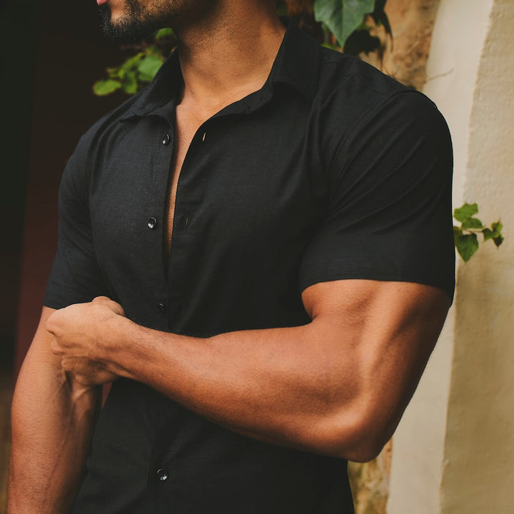 High-elasticity ice silk short-sleeved shirt