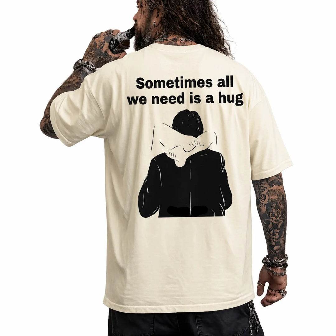 Comfortable Colorful Printed Hug T-shirt