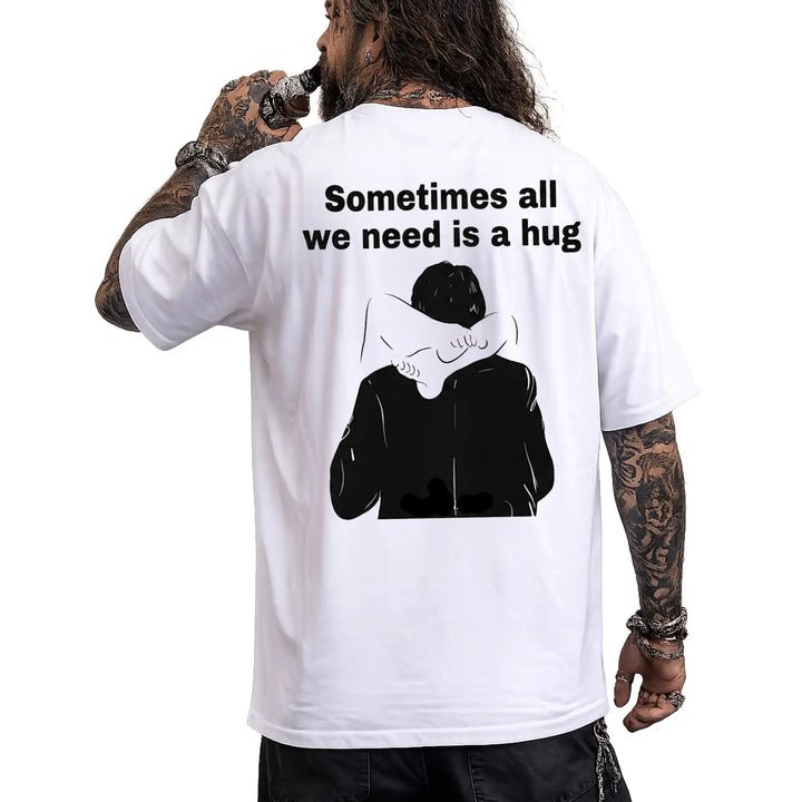 Comfortable Colorful Printed Hug T-shirt
