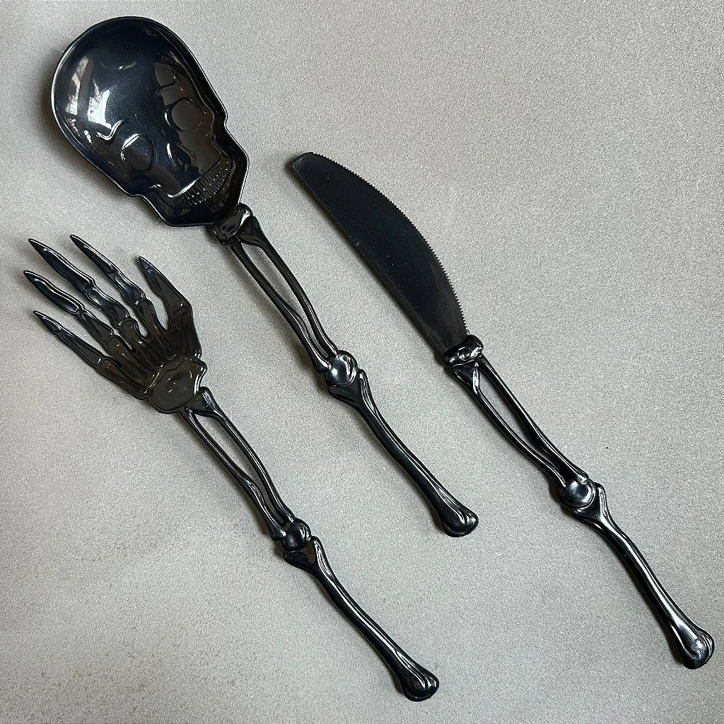 Halloween Skull Pattern Fork Set