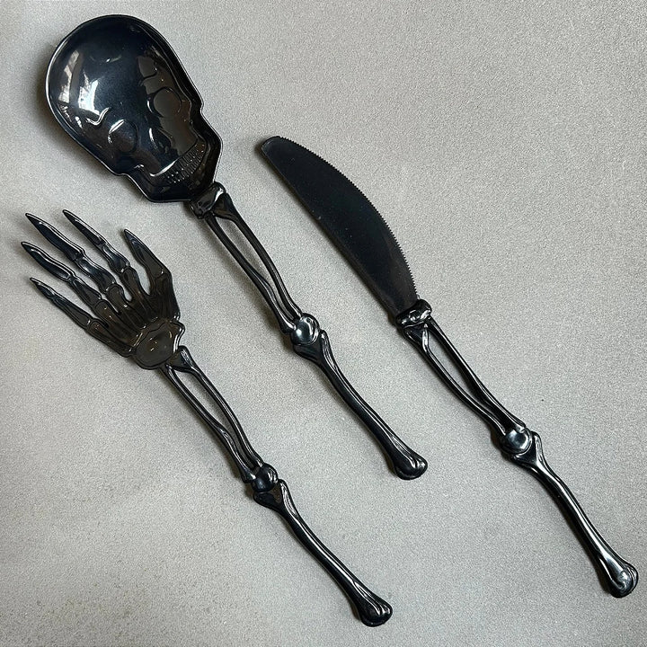 Halloween Skull Pattern Fork Set