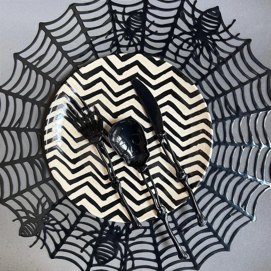 Halloween Skull Pattern Fork Set