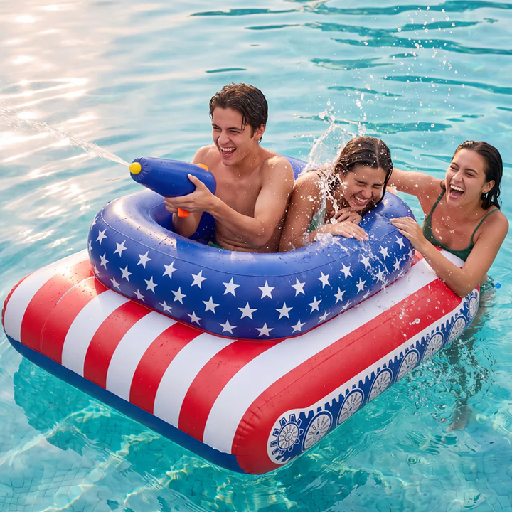 Inflatable swimming and surfing seat