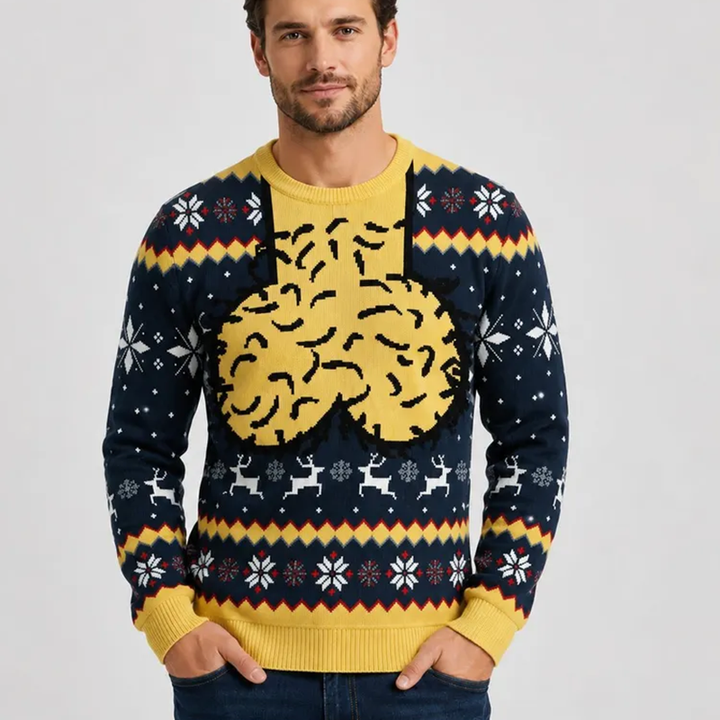 Oversized Crewneck Sweatshirt with Fun Print