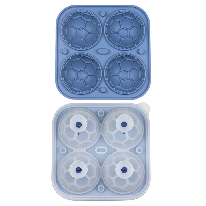 Football Ice Cube Mold with Transparent Funnel Lid