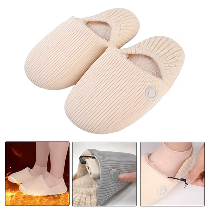Portable Heated Slippers for Winter