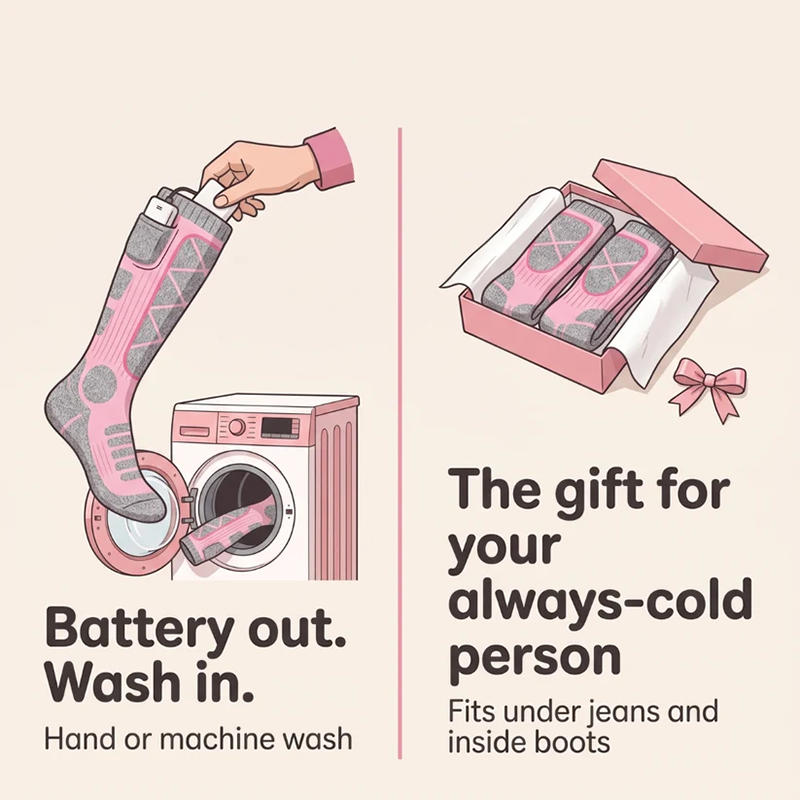 Electric Heated Winter Long Socks