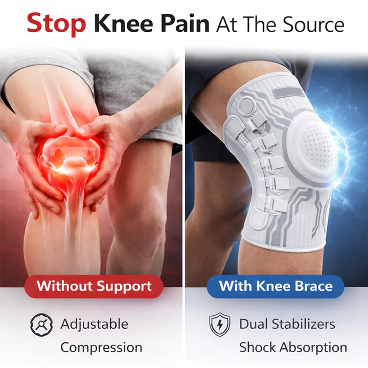 Professional knee brace, using compression technology