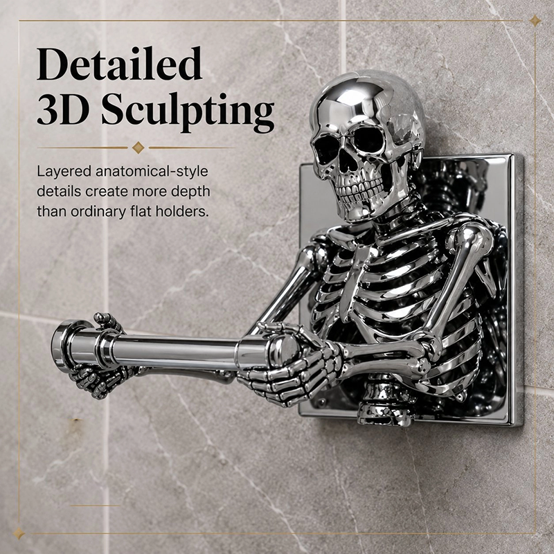 Skull Toilet Paper Holder