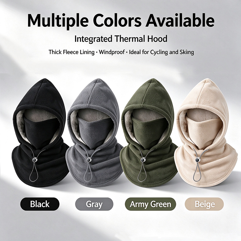 Windproof Fleece Full Face Hood