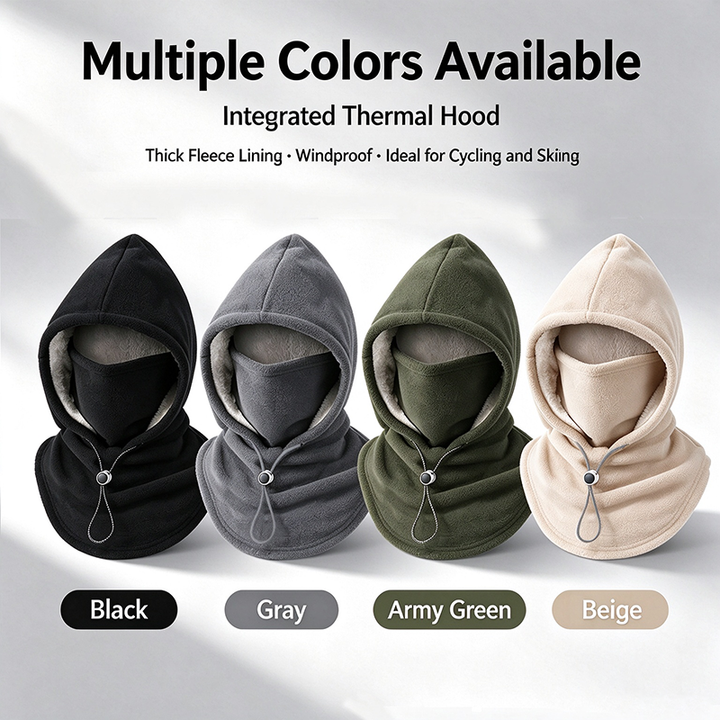 Windproof Fleece Full Face Hood