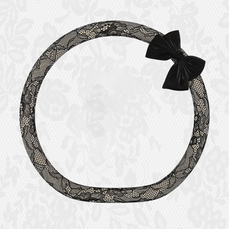 Lace Bow Steering Wheel Cover