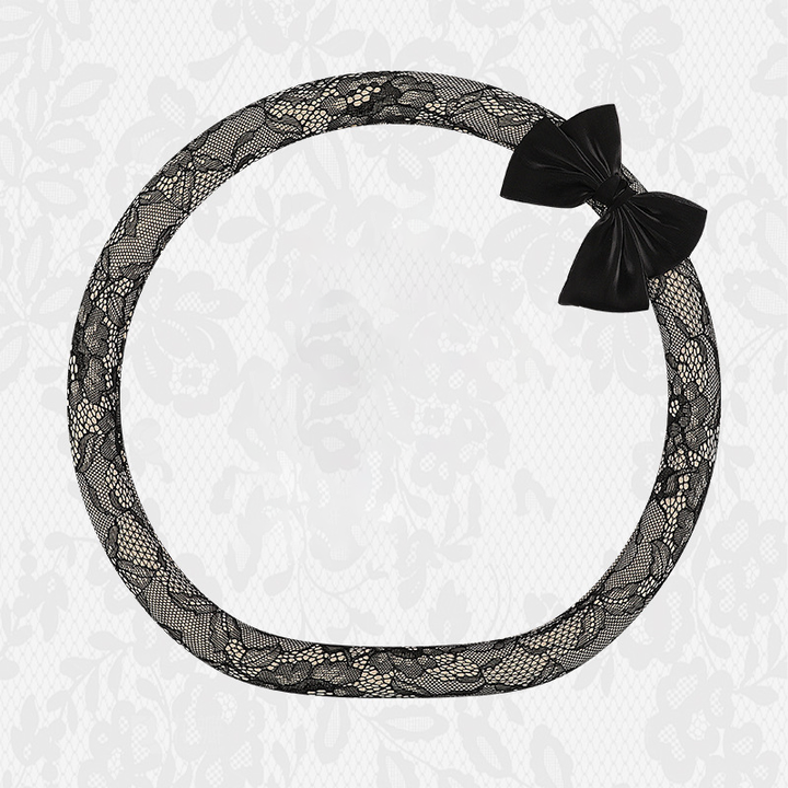 Lace Bow Steering Wheel Cover