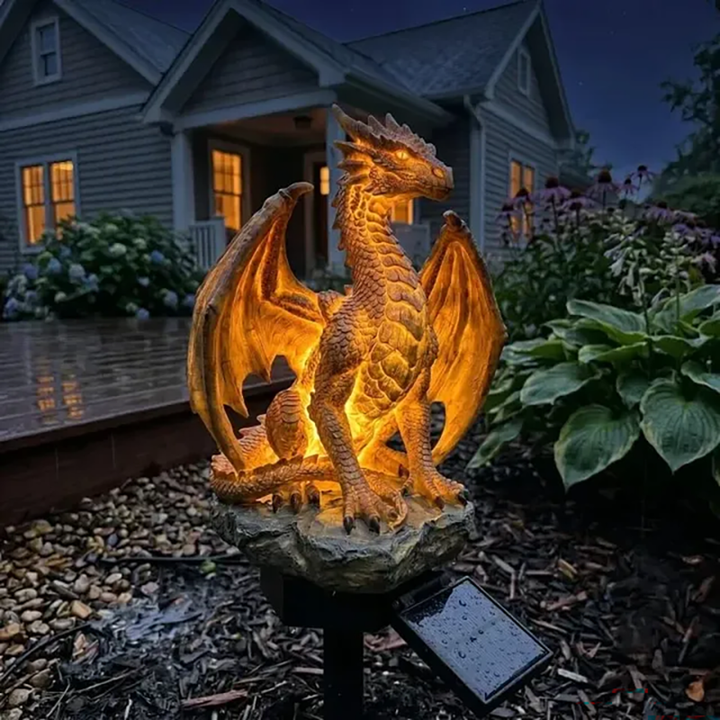 Solar Dragon-Shaped Garden Statue Light