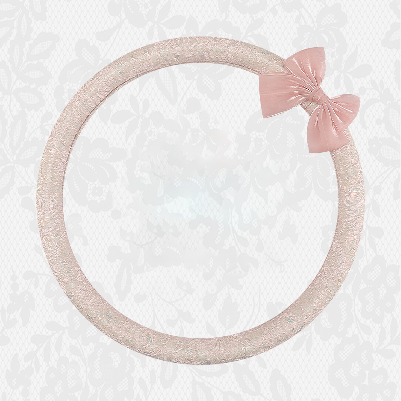 Lace Bow Steering Wheel Cover