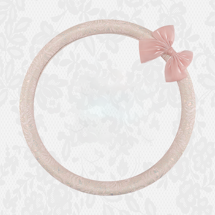 Lace Bow Steering Wheel Cover