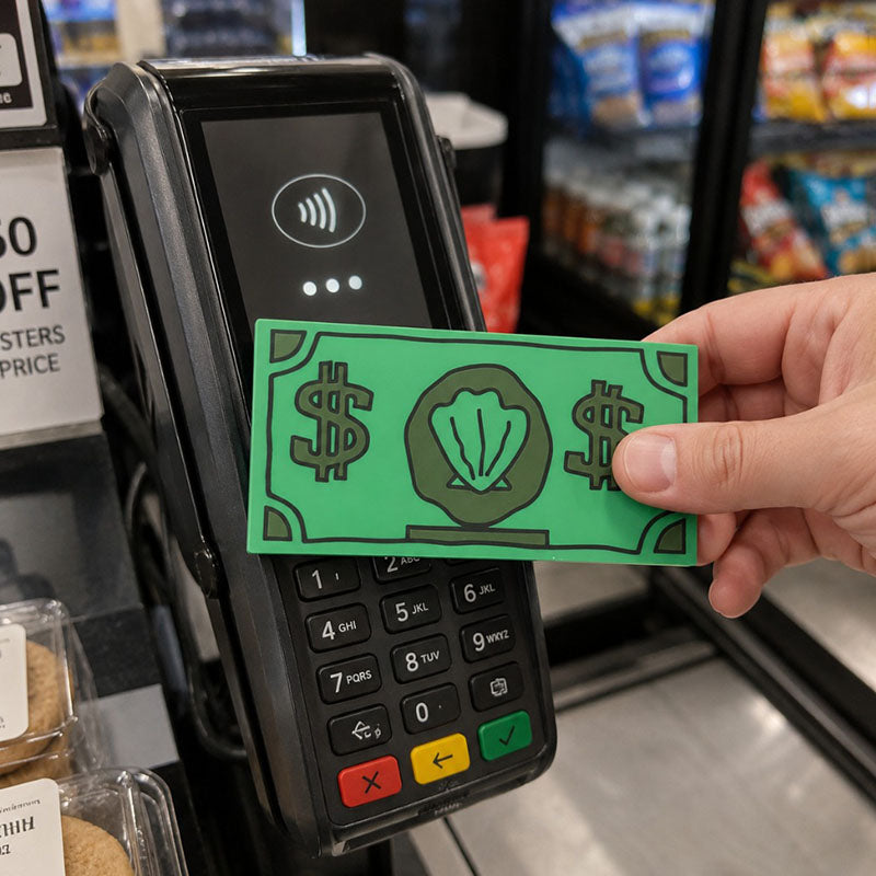 Contact-based payment using 3D-printed coins