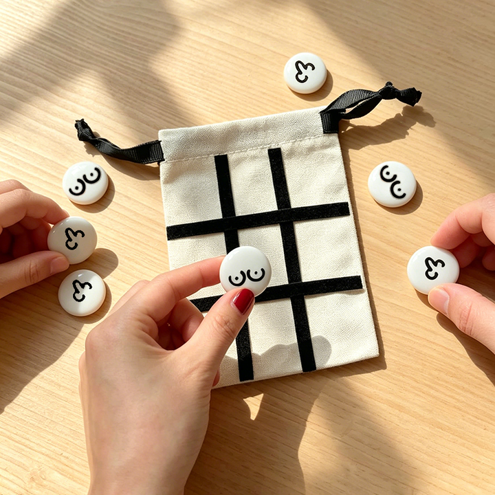 Romantic Couples Tic Tac Toe Game | Elegant Date Night Board Game &amp; Home Decor