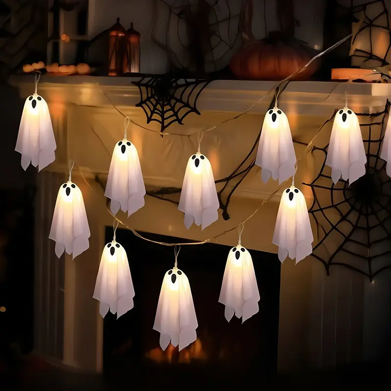 Hanging Ghost String Lights for Halloween