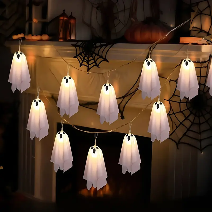 Hanging Ghost String Lights for Halloween