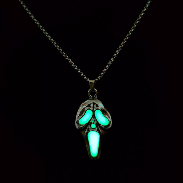 Popular skull light mask pendant necklace
