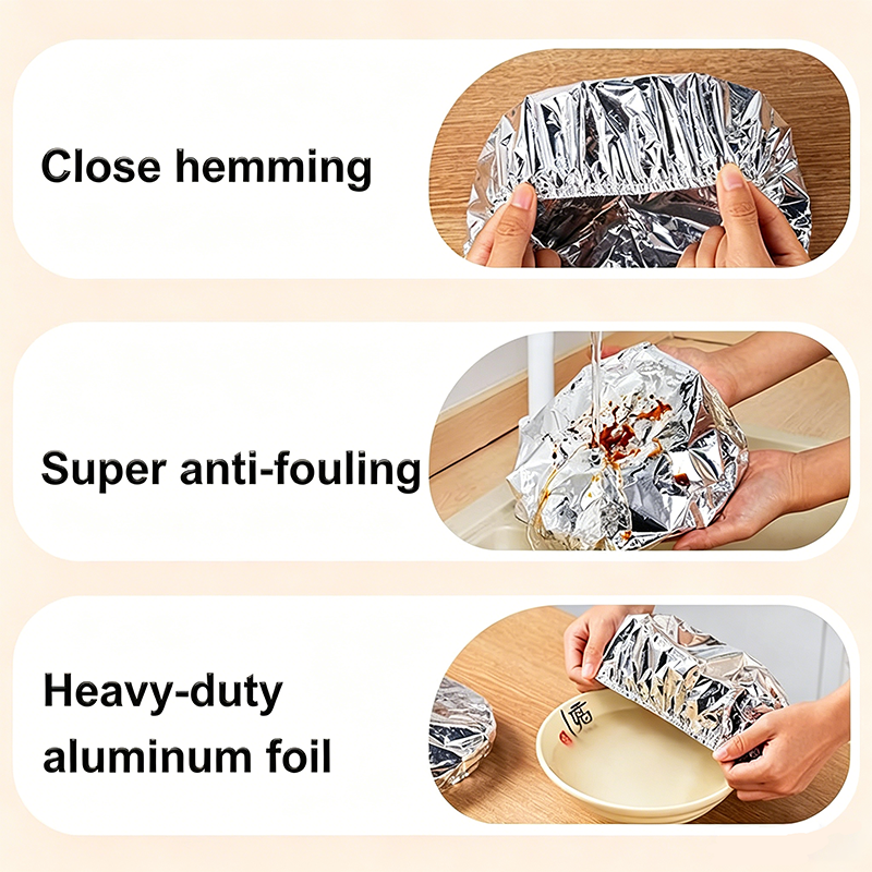 Reusable aluminum foil food covers