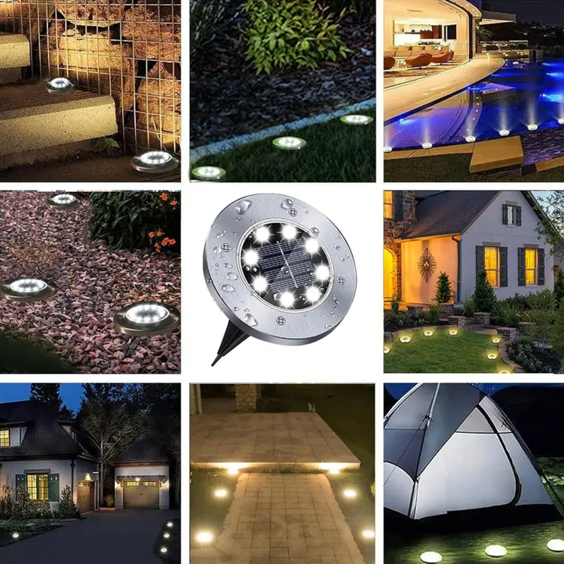 Outdoor solar decorative in-ground light