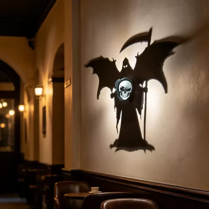Grim Reaper Shadow Wall Lamp